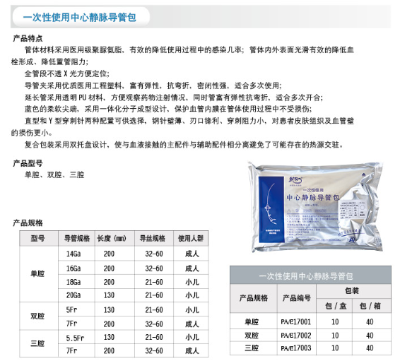 一次性使用中心静脉导尿包